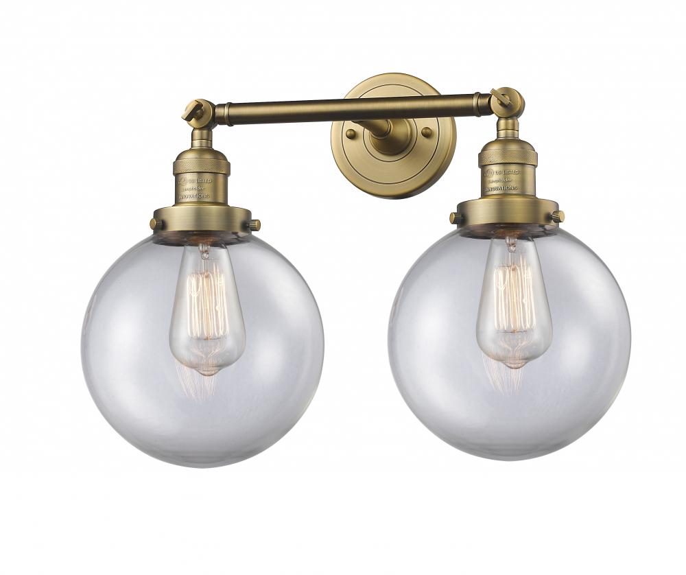 Beacon - 2 Light - 19 inch - Brushed Brass - Adjustable Bath Vanity Light
