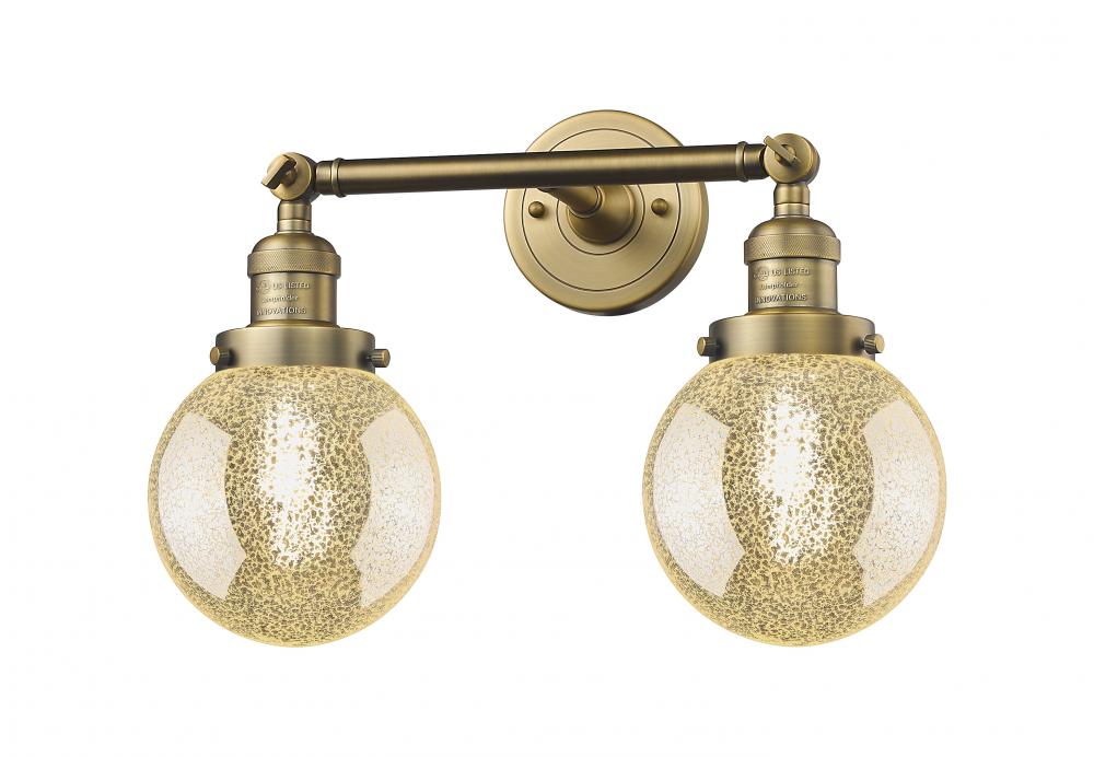 Beacon - 2 Light - 17 inch - Brushed Brass - Adjustable Bath Vanity Light