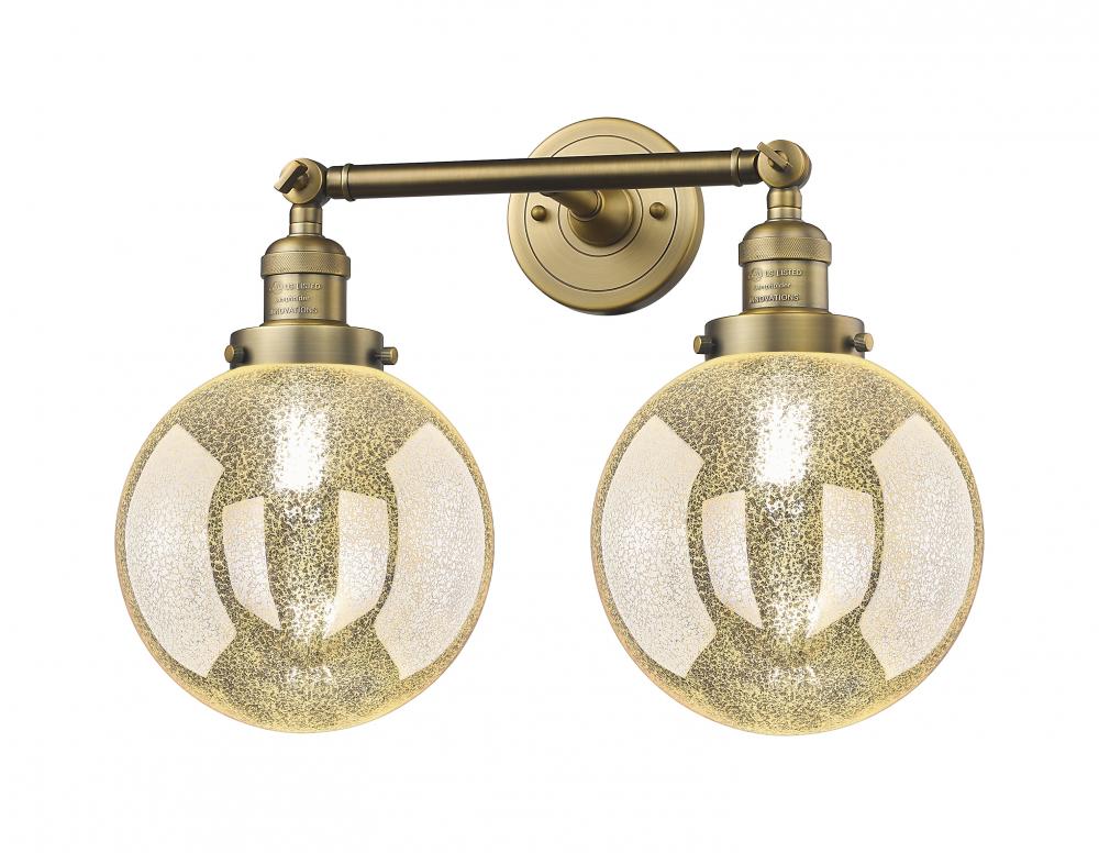 Beacon - 2 Light - 19 inch - Brushed Brass - Adjustable Bath Vanity Light