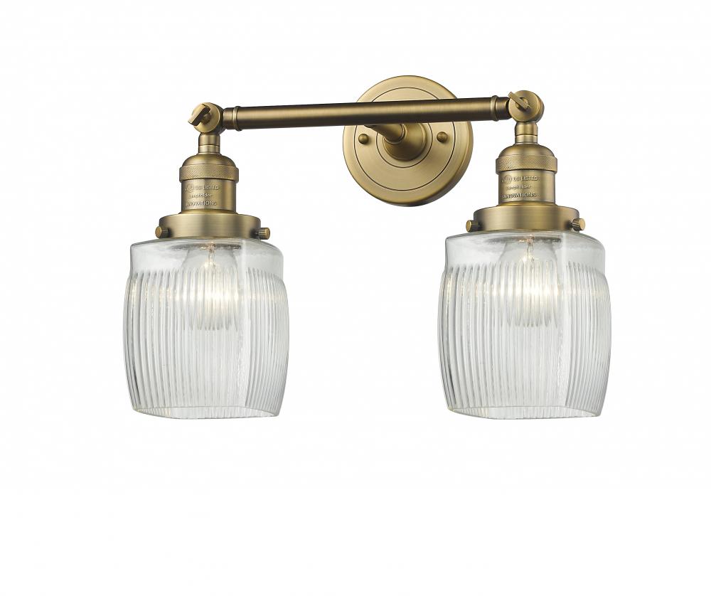 Colton - 2 Light - 16 inch - Brushed Brass - Adjustable Bath Vanity Light