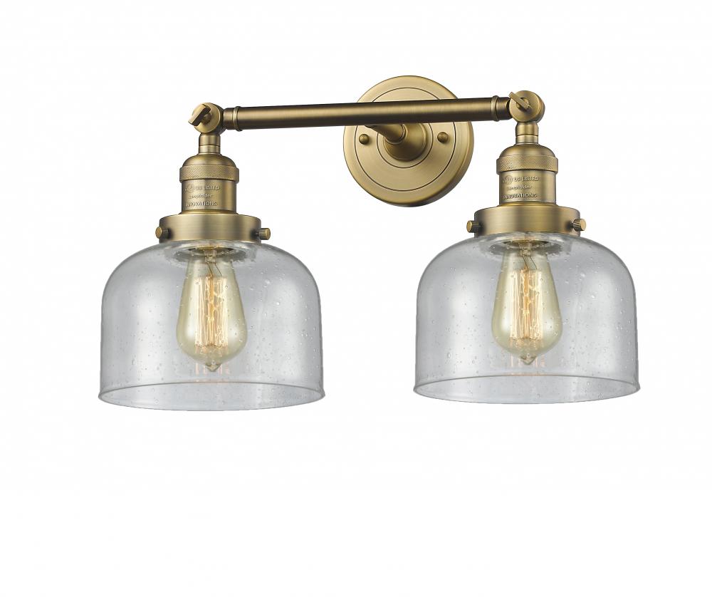 Bell - 2 Light - 19 inch - Brushed Brass - Adjustable Bath Vanity Light