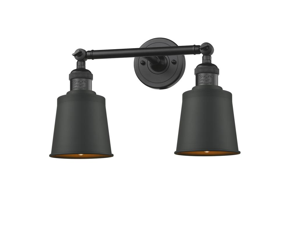 Addison - 2 Light - 16 inch - Matte Black - Adjustable Bath Vanity Light