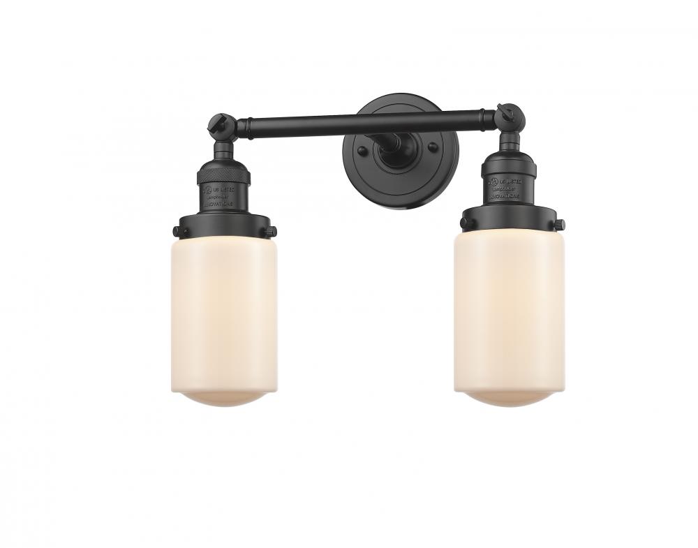 Dover - 2 Light - 14 inch - Oil Rubbed Bronze - Adjustable Bath Vanity Light