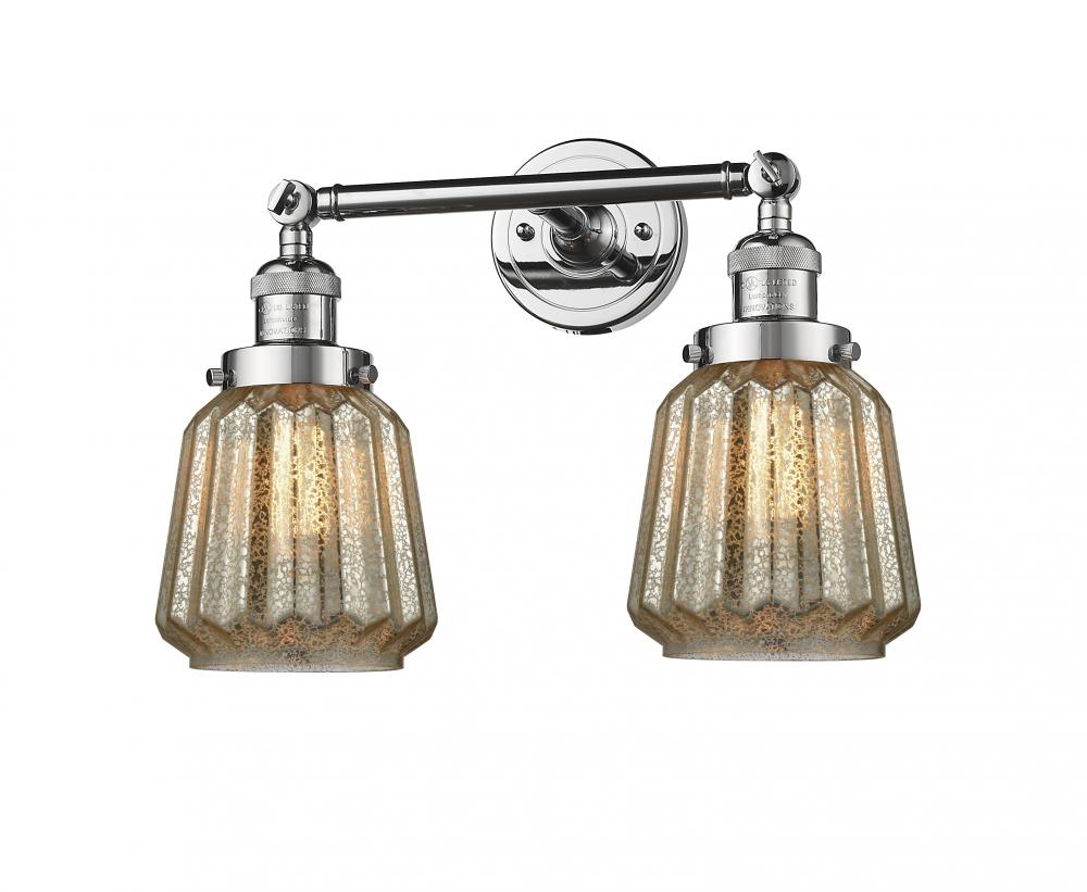 Chatham - 2 Light - 16 inch - Polished Chrome - Adjustable Bath Vanity Light