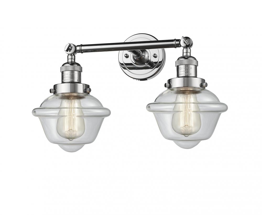 Oxford - 2 Light - 17 inch - Polished Chrome - Adjustable Bath Vanity Light