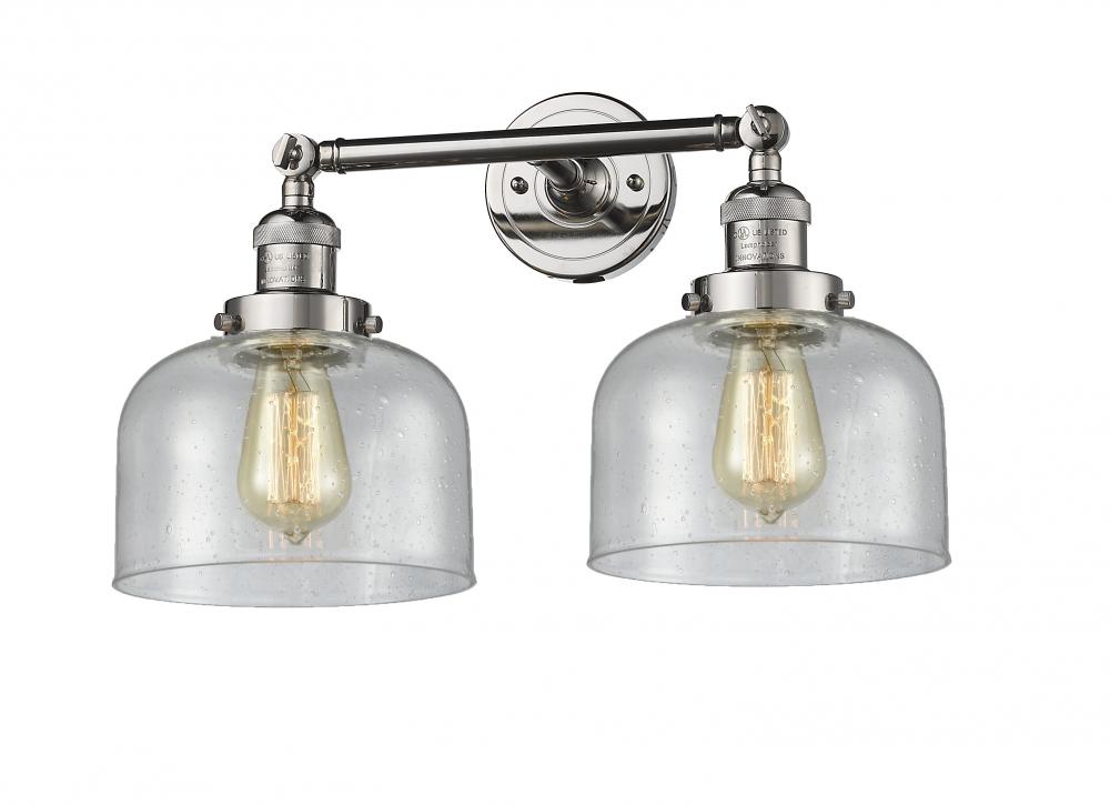 Bell - 2 Light - 19 inch - Polished Nickel - Adjustable Bath Vanity Light