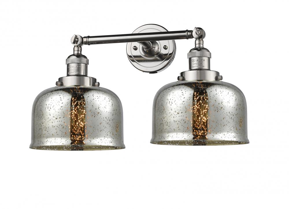 Bell - 2 Light - 19 inch - Polished Nickel - Adjustable Bath Vanity Light