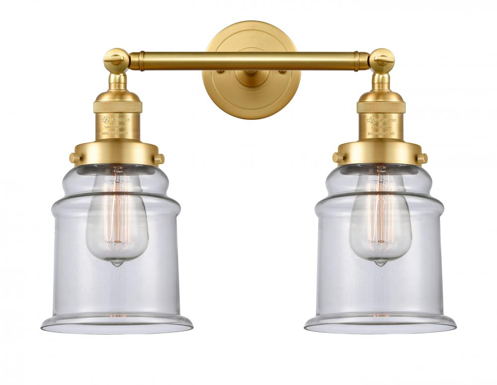 Canton - 2 Light - 17 inch - Satin Gold - Adjustable Bath Vanity Light