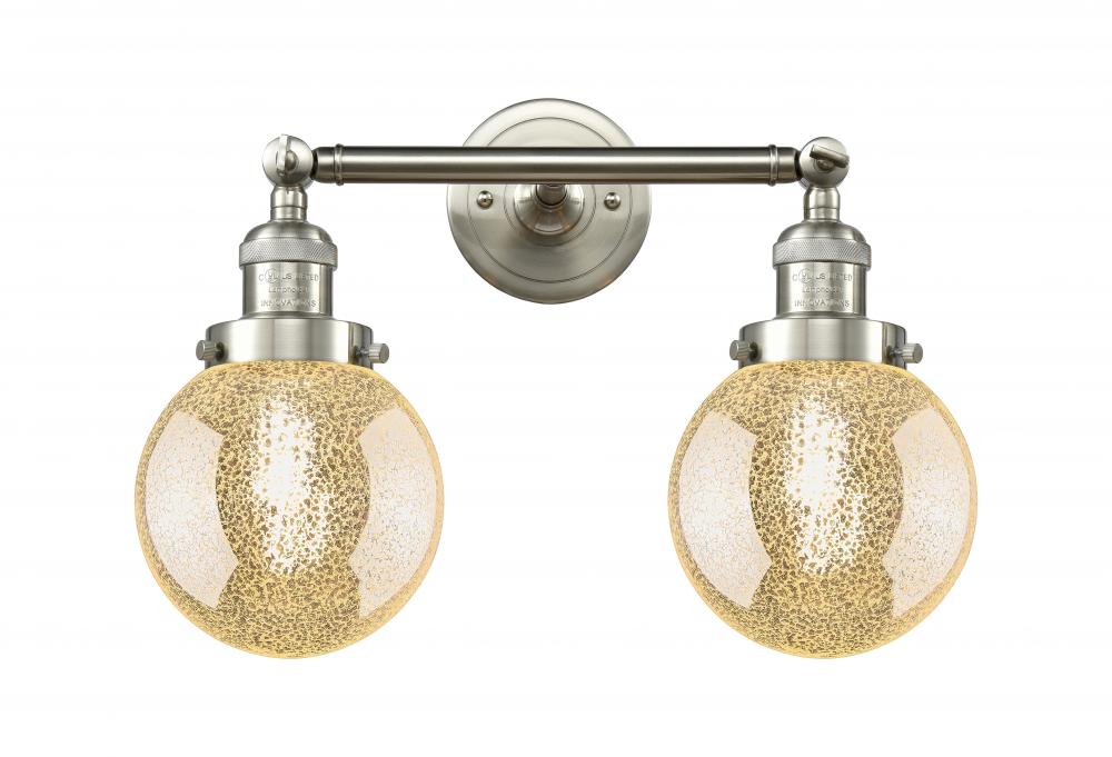 Beacon - 2 Light - 17 inch - Brushed Satin Nickel - Adjustable Bath Vanity Light