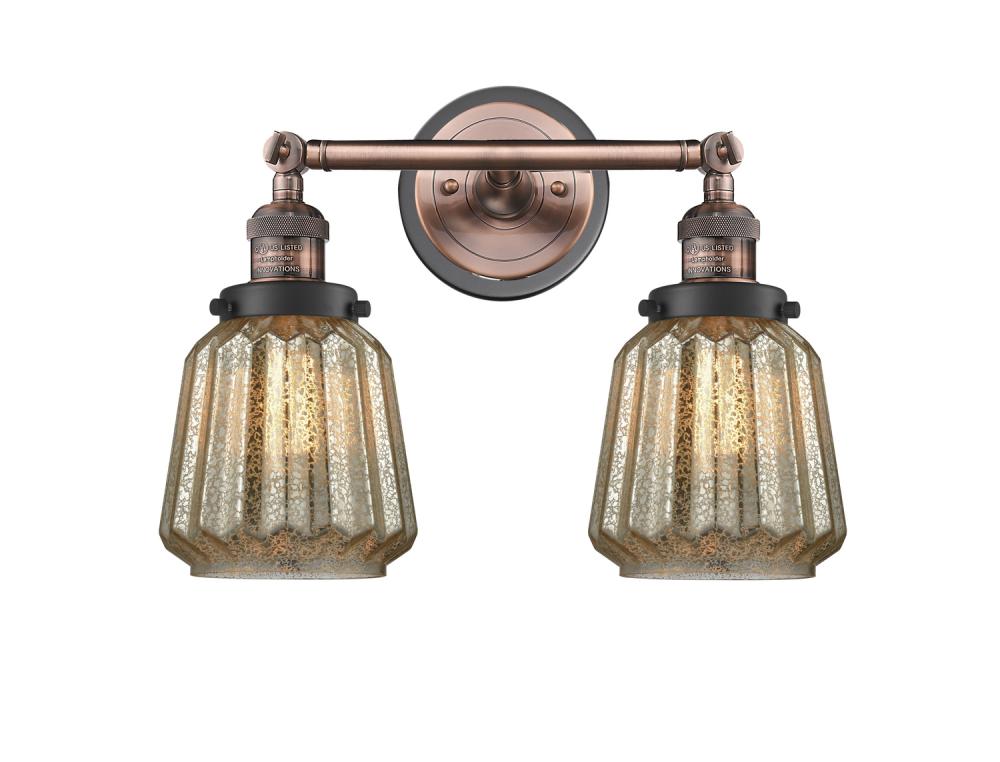 Chatham - 2 Light - 16 inch - Antique Copper - Adjustable Bath Vanity Light