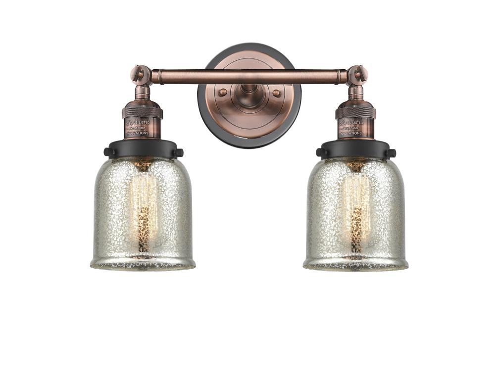 Bell - 2 Light - 15 inch - Antique Copper - Adjustable Bath Vanity Light