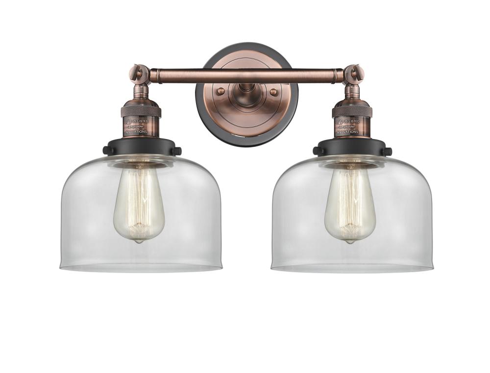 Bell - 2 Light - 19 inch - Antique Copper - Adjustable Bath Vanity Light