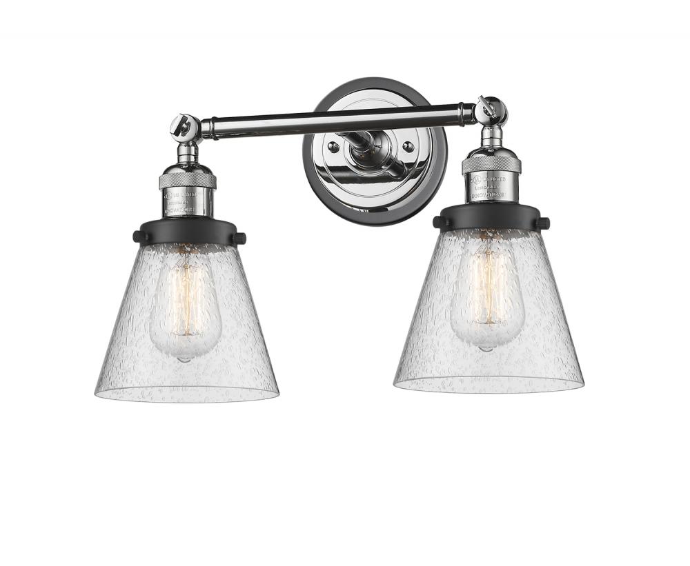 Cone - 2 Light - 16 inch - Polished Chrome - Adjustable Bath Vanity Light