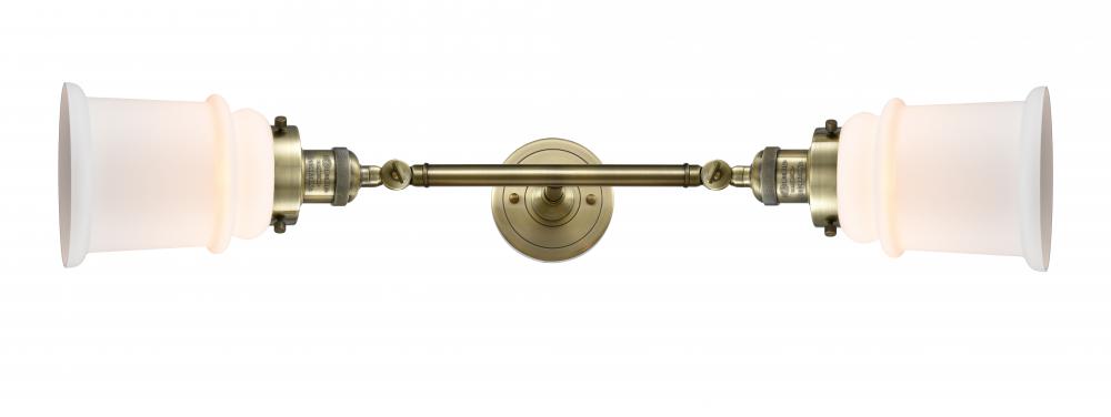 Canton - 2 Light - 6 inch - Antique Brass - Adjustable Bath Vanity Light