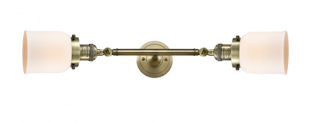 Bell - 2 Light - 5 inch - Antique Brass - Adjustable Bath Vanity Light