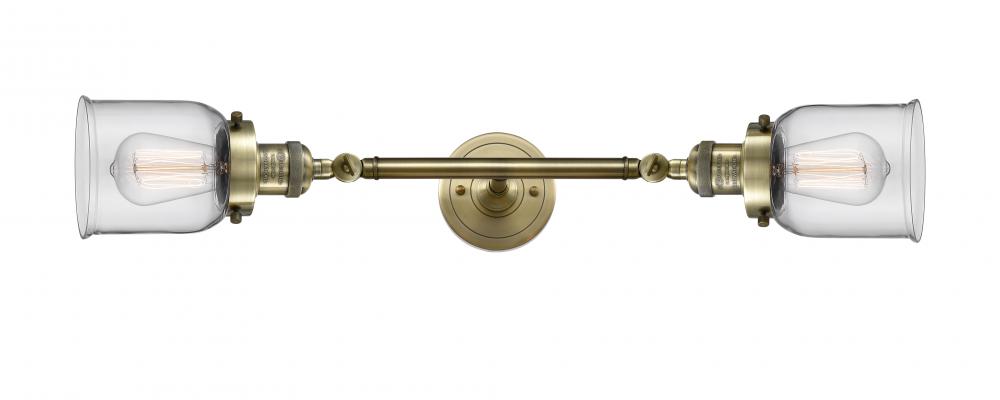 Bell - 2 Light - 5 inch - Antique Brass - Adjustable Bath Vanity Light