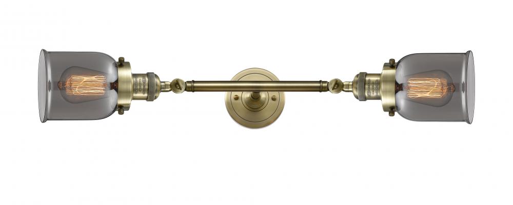 Bell - 2 Light - 5 inch - Antique Brass - Adjustable Bath Vanity Light