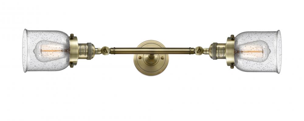 Bell - 2 Light - 5 inch - Antique Brass - Adjustable Bath Vanity Light