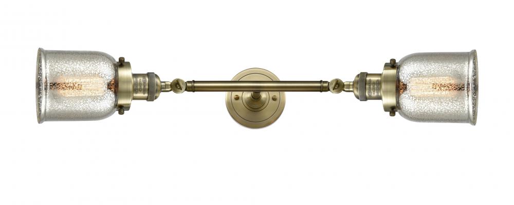 Bell - 2 Light - 5 inch - Antique Brass - Adjustable Bath Vanity Light