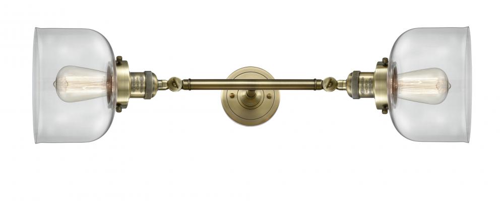 Bell - 2 Light - 8 inch - Antique Brass - Adjustable Bath Vanity Light