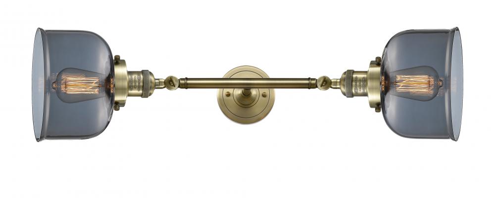 Bell - 2 Light - 8 inch - Antique Brass - Adjustable Bath Vanity Light