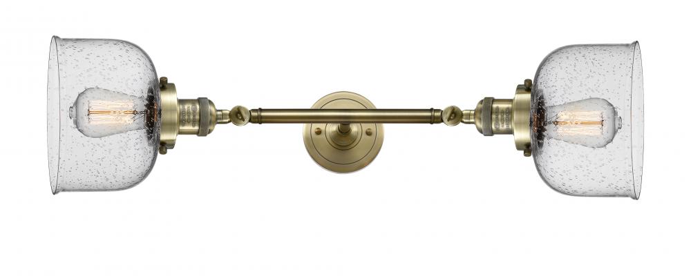Bell - 2 Light - 8 inch - Antique Brass - Adjustable Bath Vanity Light