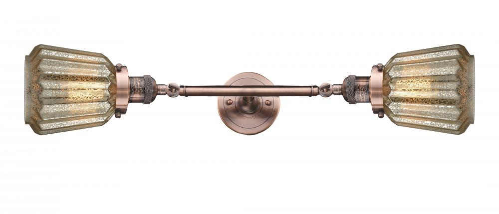 Chatham - 2 Light - 7 inch - Antique Copper - Adjustable Bath Vanity Light