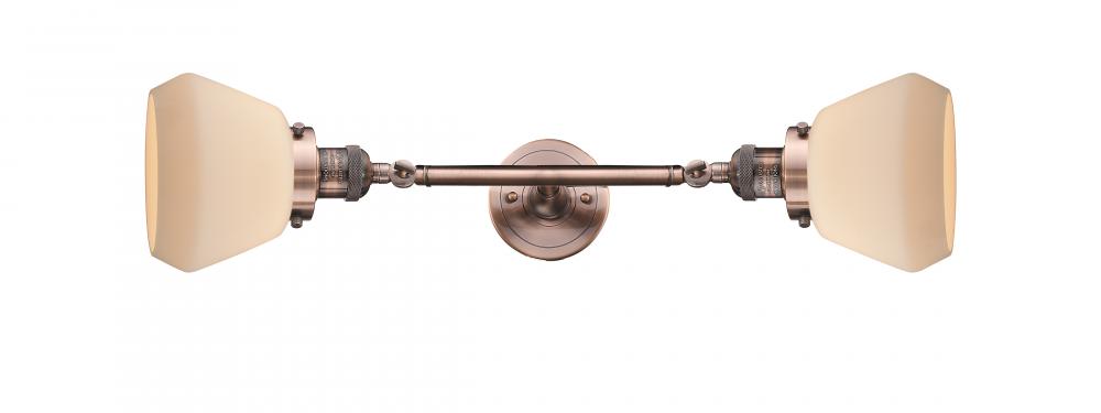Fulton - 2 Light - 7 inch - Antique Copper - Adjustable Bath Vanity Light