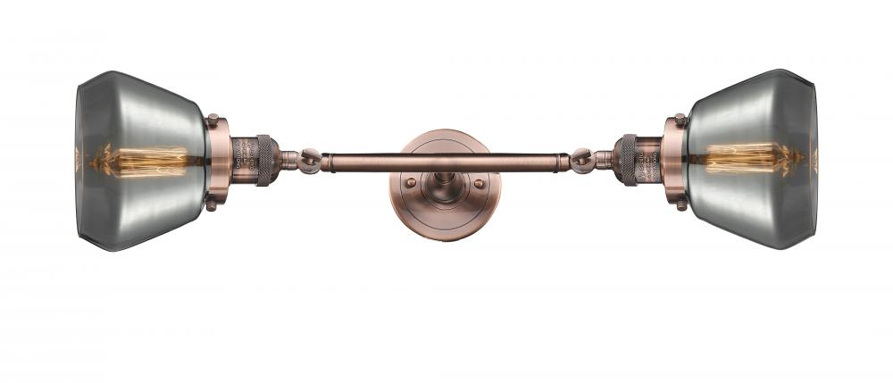 Fulton - 2 Light - 7 inch - Antique Copper - Adjustable Bath Vanity Light