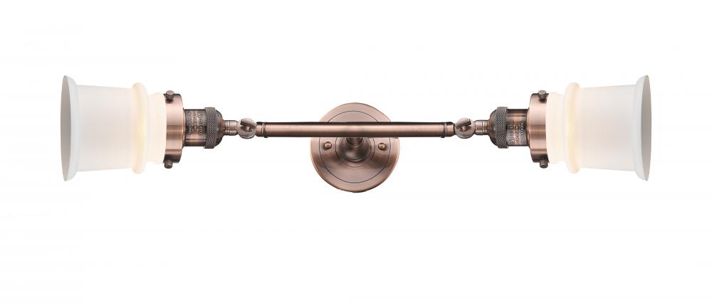 Canton - 2 Light - 6 inch - Antique Copper - Adjustable Bath Vanity Light