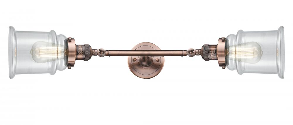 Canton - 2 Light - 6 inch - Antique Copper - Adjustable Bath Vanity Light