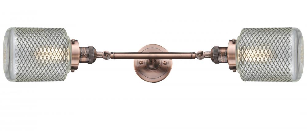 Stanton - 2 Light - 6 inch - Antique Copper - Adjustable Bath Vanity Light