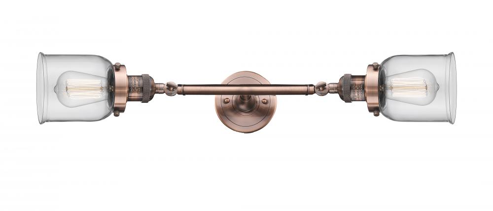 Bell - 2 Light - 5 inch - Antique Copper - Adjustable Bath Vanity Light