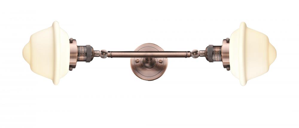 Oxford - 2 Light - 8 inch - Antique Copper - Adjustable Bath Vanity Light