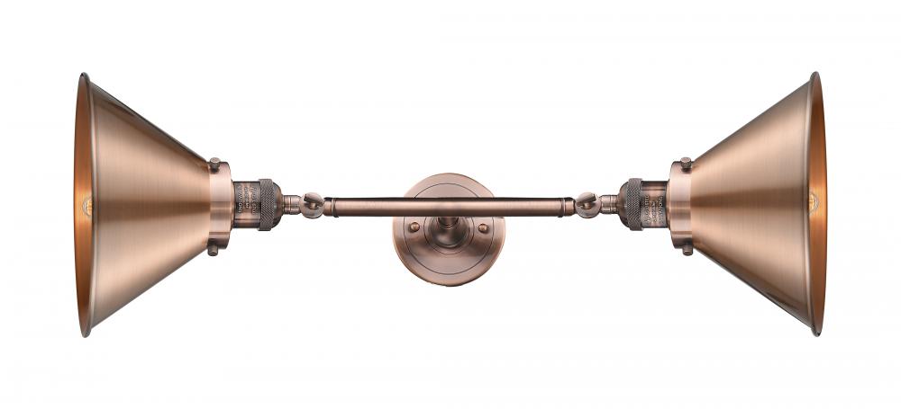 Briarcliff - 2 Light - 10 inch - Antique Copper - Adjustable Bath Vanity Light