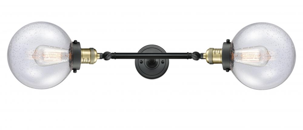 Beacon - 2 Light - 8 inch - Black Antique Brass - Adjustable Bath Vanity Light