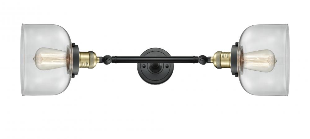 Bell - 2 Light - 8 inch - Black Antique Brass - Adjustable Bath Vanity Light