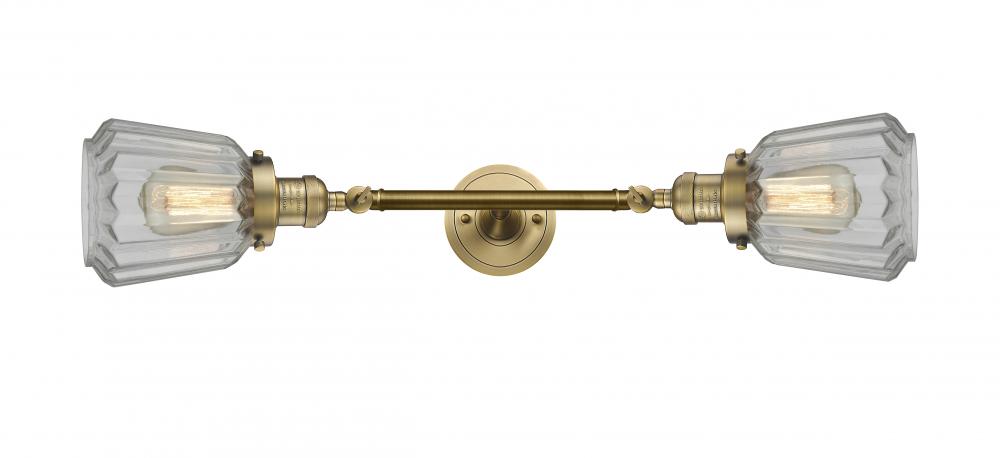 Chatham - 2 Light - 7 inch - Brushed Brass - Adjustable Bath Vanity Light