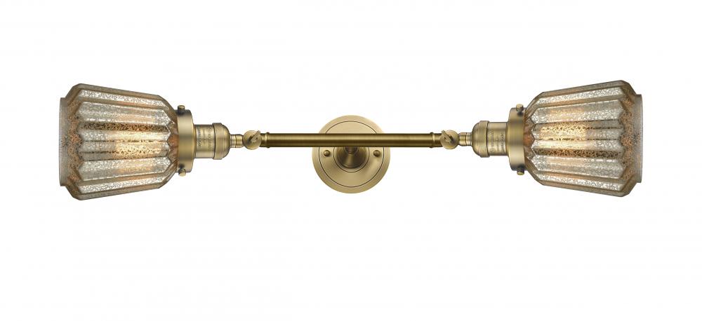 Chatham - 2 Light - 7 inch - Brushed Brass - Adjustable Bath Vanity Light