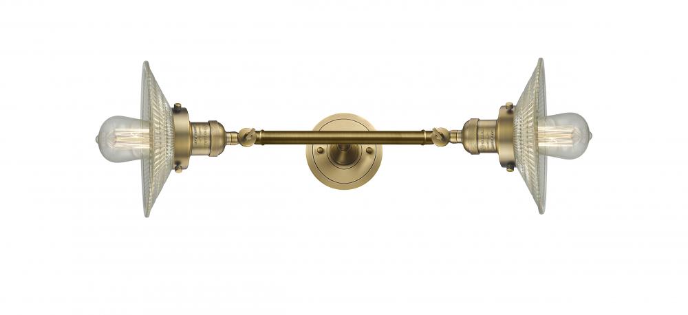 Halophane - 2 Light - 9 inch - Brushed Brass - Adjustable Bath Vanity Light