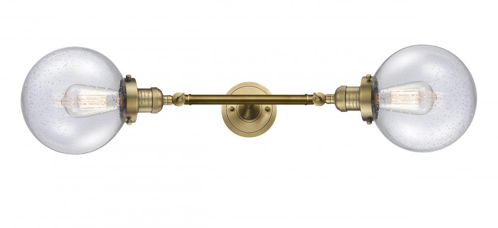 Beacon - 2 Light - 8 inch - Brushed Brass - Adjustable Bath Vanity Light