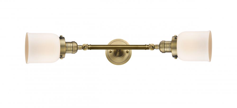 Bell - 2 Light - 5 inch - Brushed Brass - Adjustable Bath Vanity Light