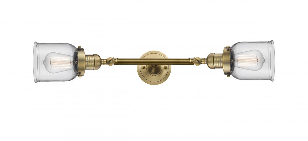Bell - 2 Light - 5 inch - Brushed Brass - Adjustable Bath Vanity Light