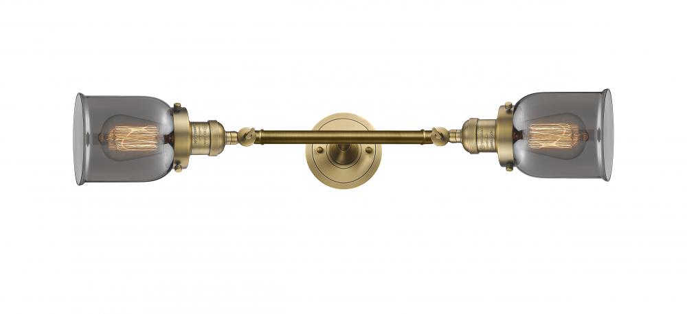 Bell - 2 Light - 5 inch - Brushed Brass - Adjustable Bath Vanity Light
