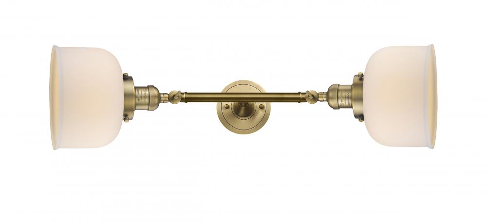 Bell - 2 Light - 8 inch - Brushed Brass - Adjustable Bath Vanity Light