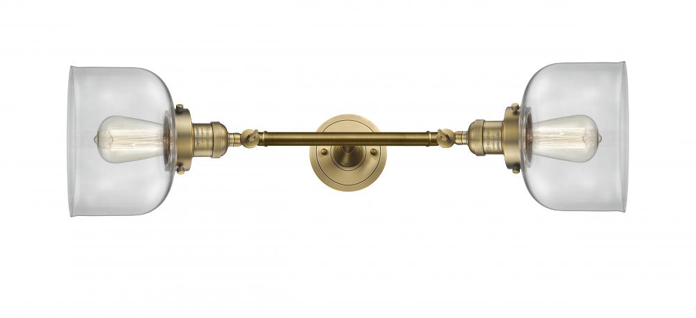 Bell - 2 Light - 8 inch - Brushed Brass - Adjustable Bath Vanity Light