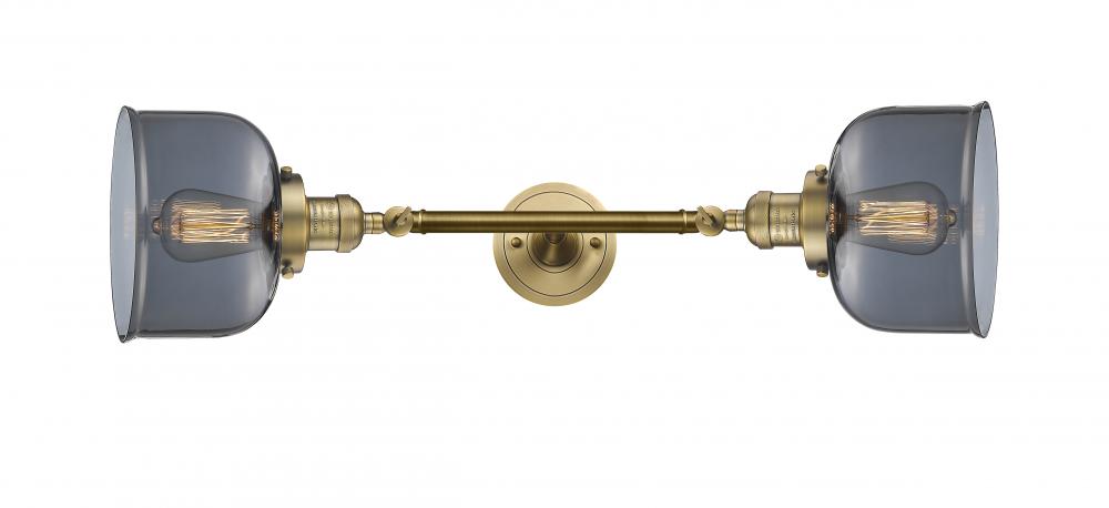 Bell - 2 Light - 8 inch - Brushed Brass - Adjustable Bath Vanity Light