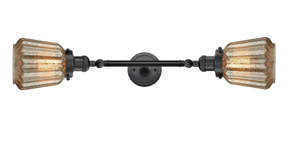 Chatham - 2 Light - 7 inch - Matte Black - Adjustable Bath Vanity Light