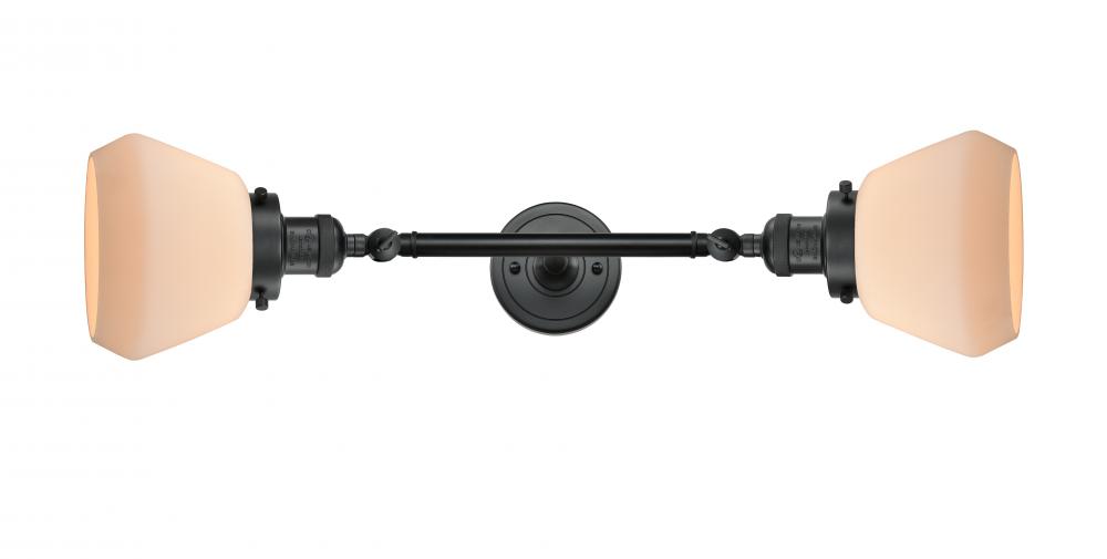 Fulton - 2 Light - 7 inch - Matte Black - Adjustable Bath Vanity Light