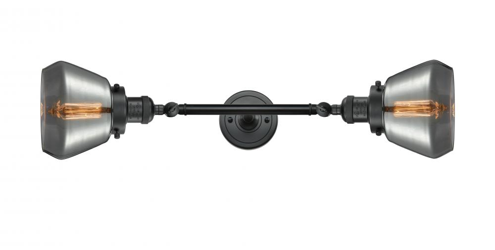 Fulton - 2 Light - 7 inch - Matte Black - Adjustable Bath Vanity Light